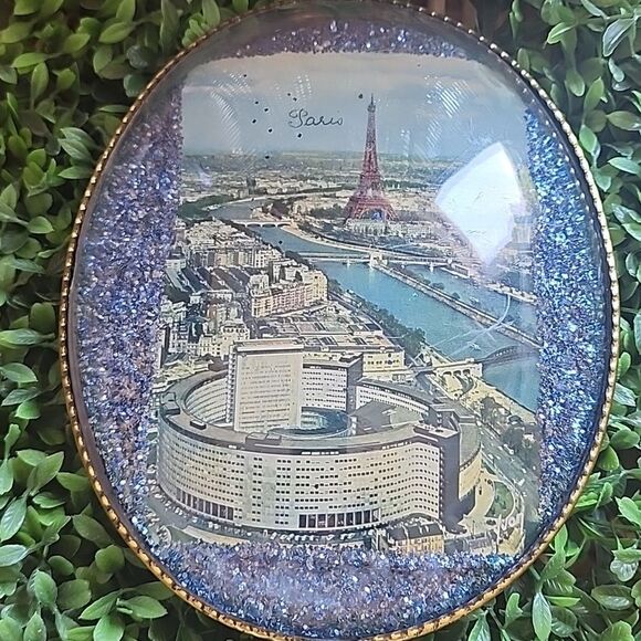 Vintage Domed Eiffel Tower Paris Postcard Wall Decor Coquette - Picture 6 of 8